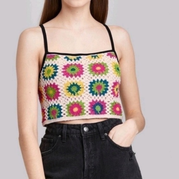 NWT Wild Fable Crochet Crop - Picture 1 of 6